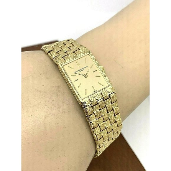 Vacheron Constantin Women's Watch 18k Gold Vintage Swiss Hand Wind Tank - Picture 5 of 12